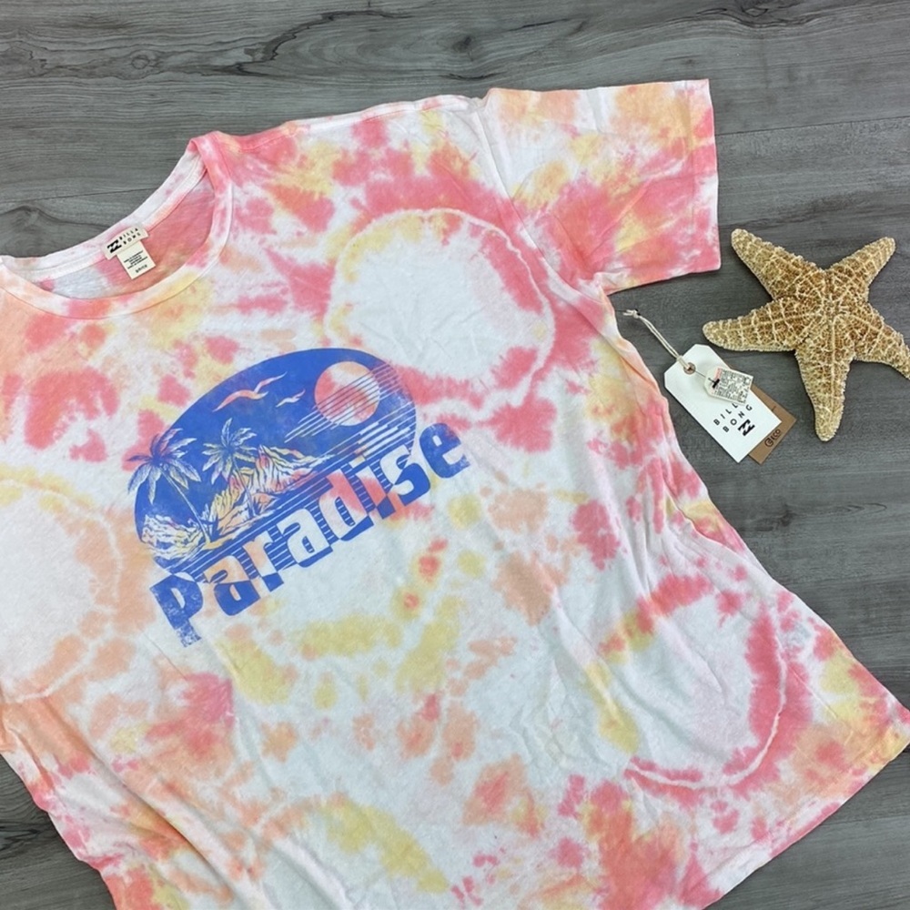 🔆BILLABONG🔆 SUN AND SEA SHORT SLEEVE TIE DYE - Picture 5 of 12